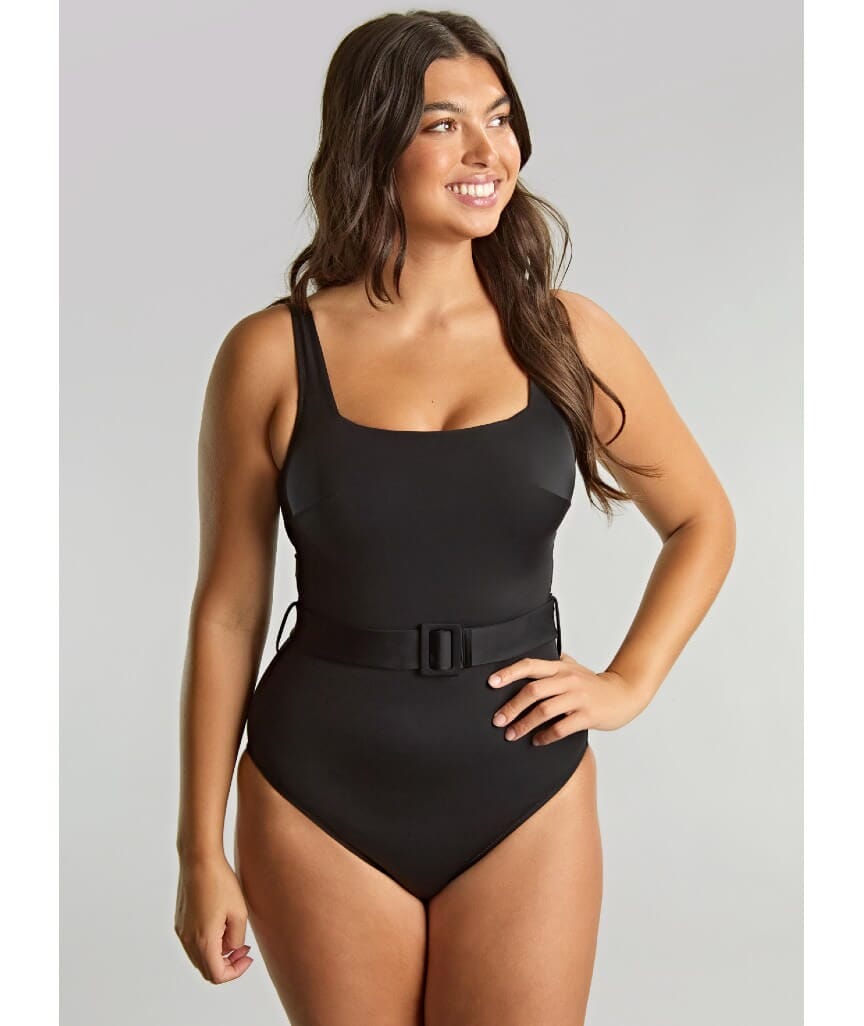 Panache Swimwear Signature Serena Square Neck One Piece Swimsuit - Black Swim